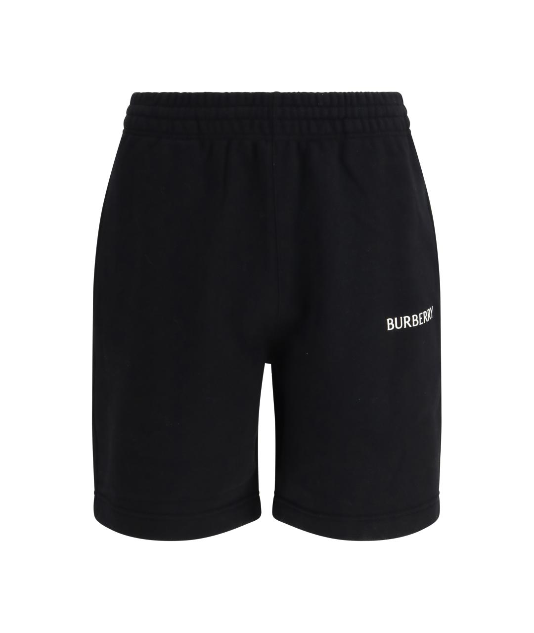 BURBERRY Черные хлопковые шорты, фото 1