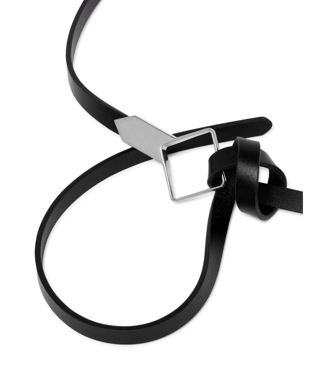 THE ROW Черный кожаный ремень, фото 2