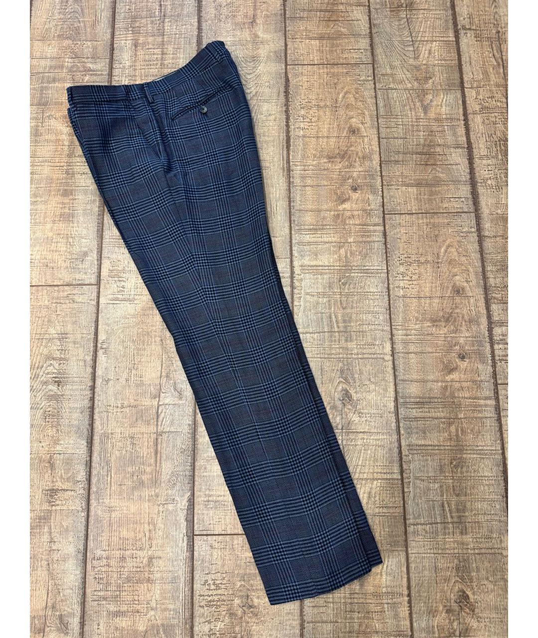 ETRO Темно-синие классические брюки, фото 4