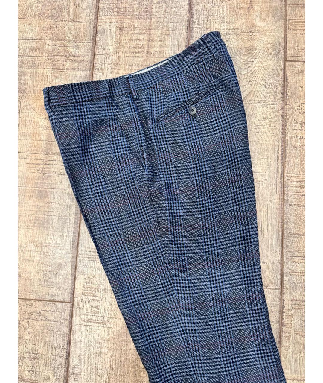 ETRO Темно-синие классические брюки, фото 2