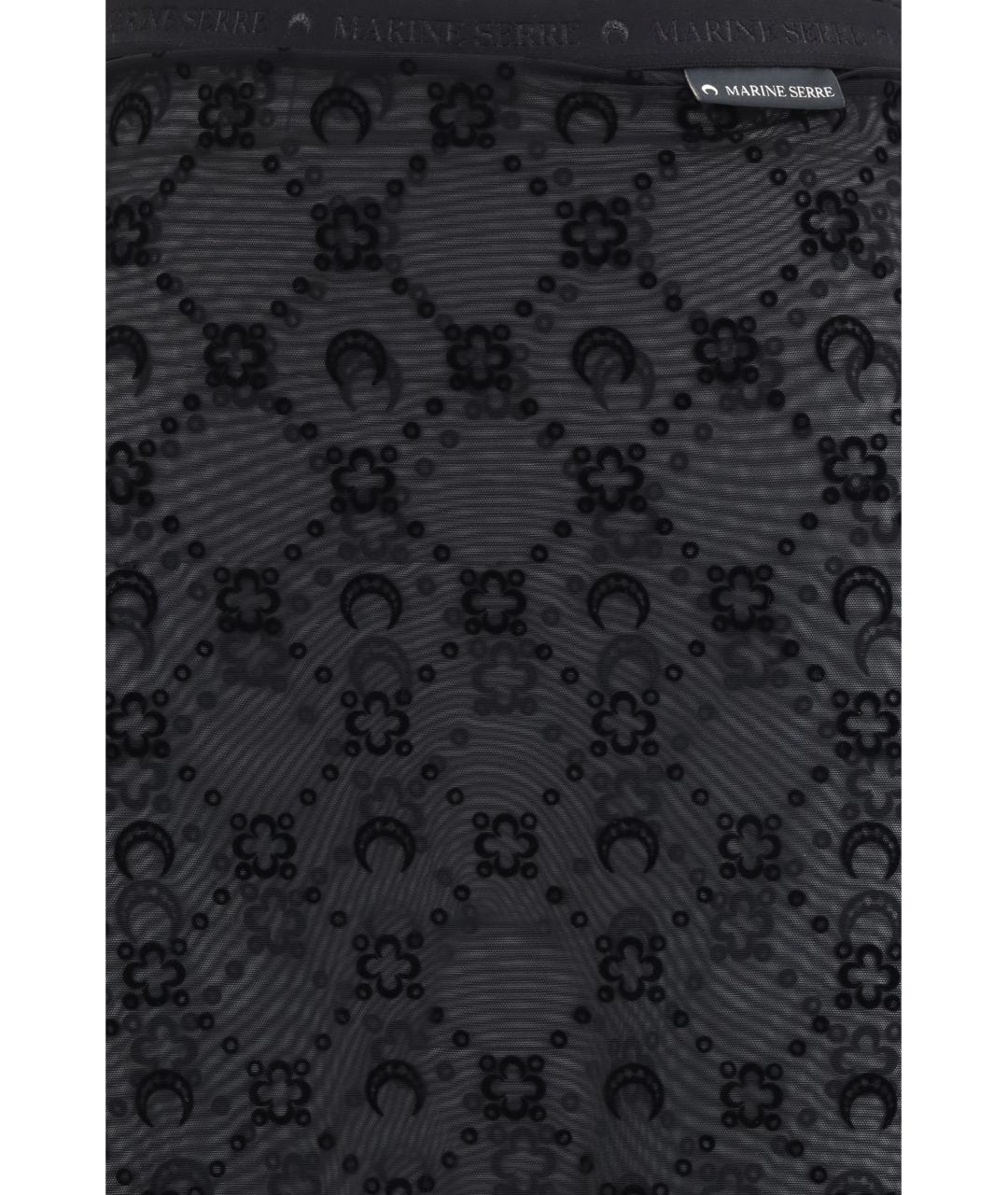 MARINE SERRE Черная полиамидовая юбка миди, фото 3