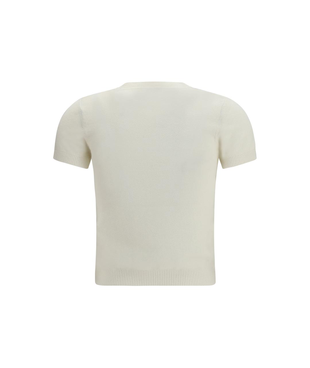 CASABLANCA Белая хлопковая футболка, фото 2