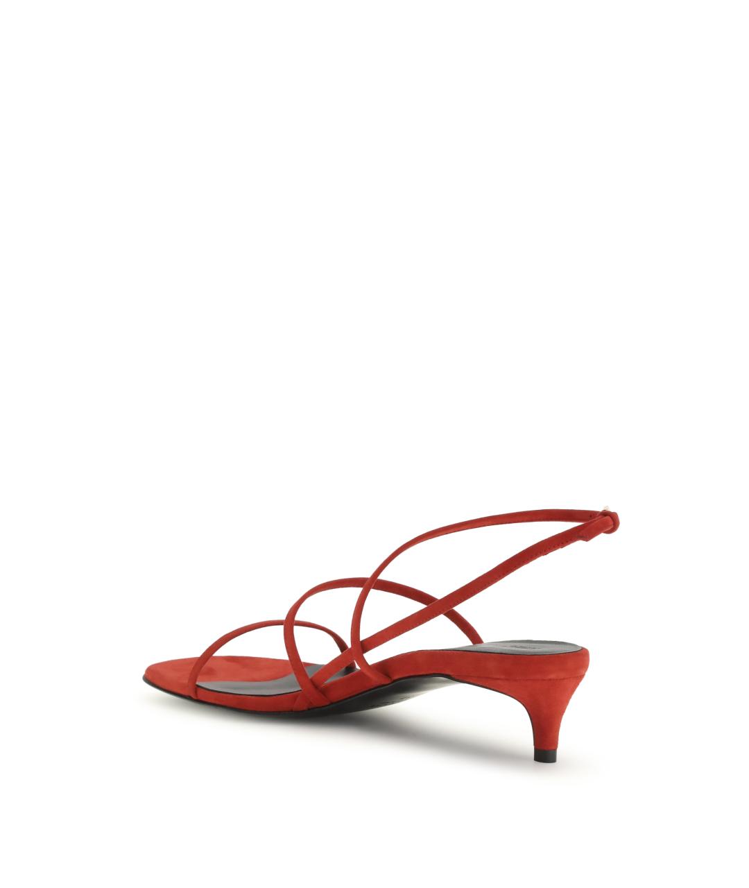 KHAITE Красные кожаные босоножки, фото 3
