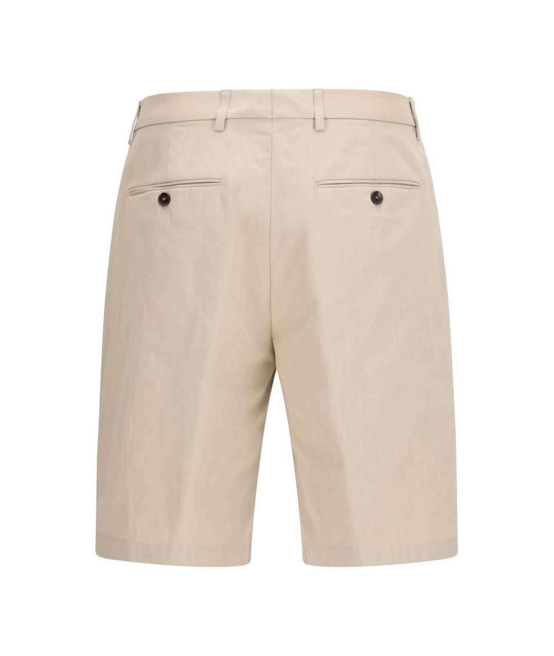 LORO PIANA Бежевые хлопковые шорты, фото 2