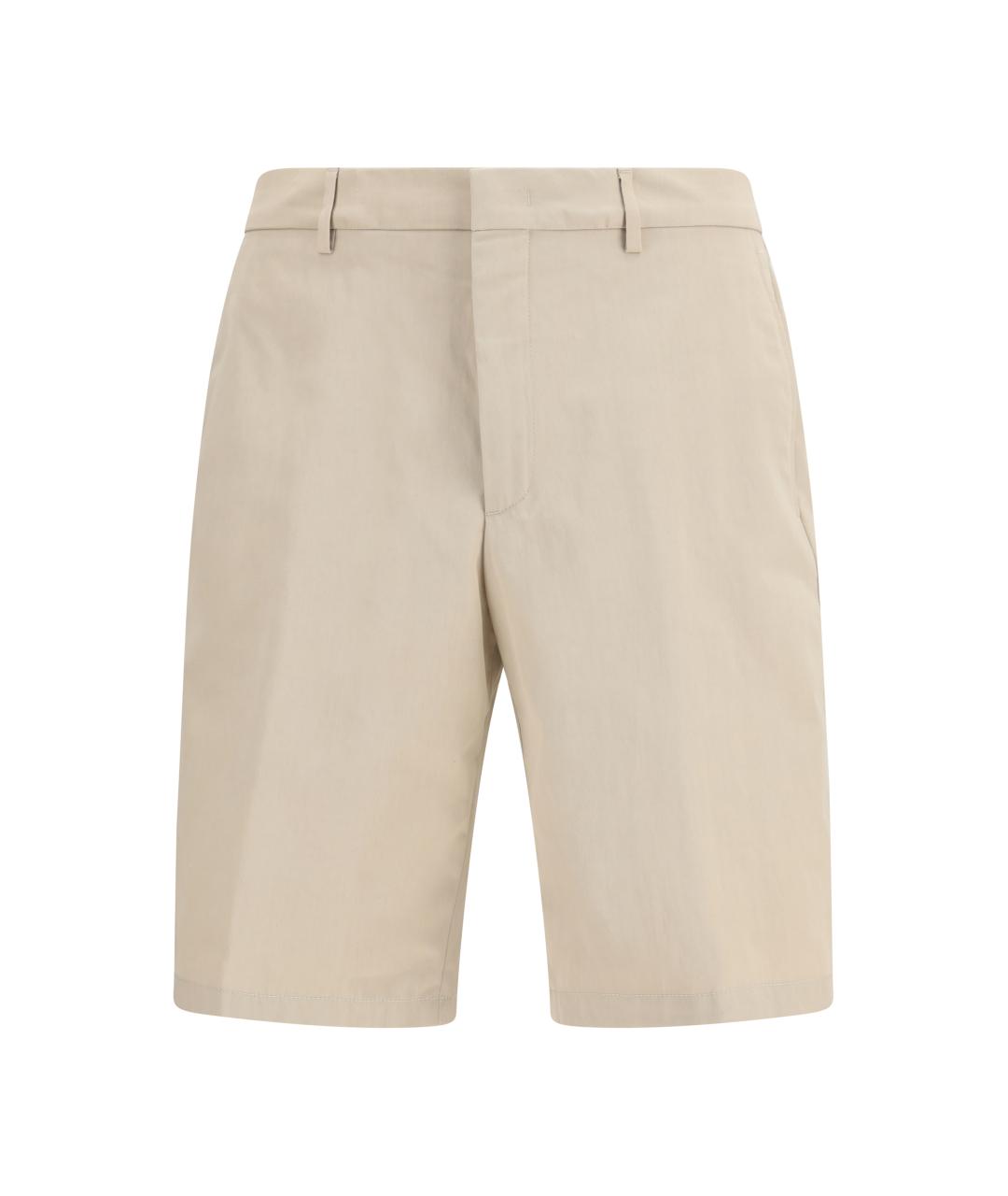LORO PIANA Бежевые хлопковые шорты, фото 1