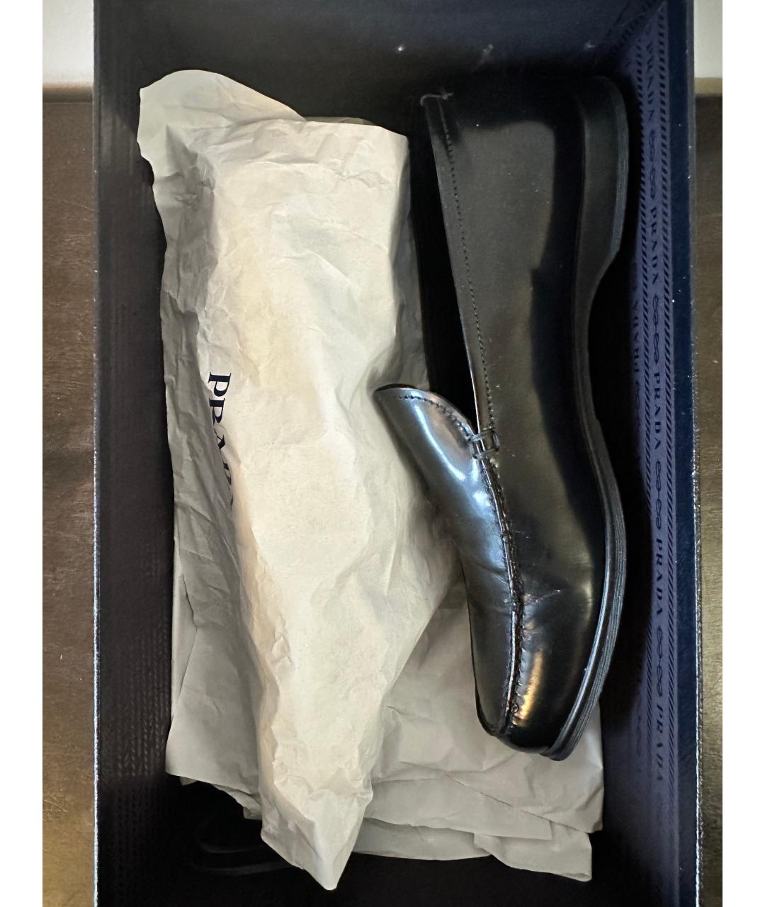 PRADA Черные лоферы из лакированной кожи, фото 5