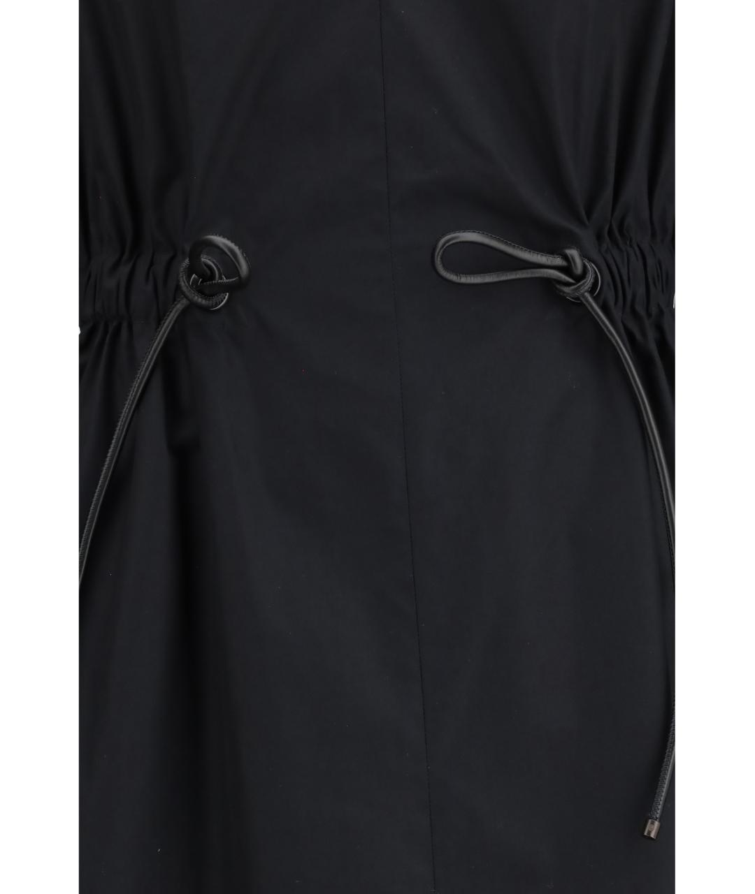 MAX MARA Черное хлопковое повседневное платье, фото 3