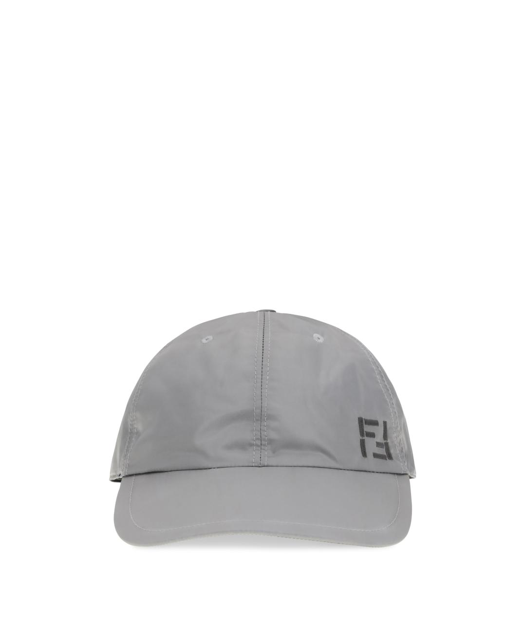 FENDI Серая синтетическая кепка/бейсболка, фото 1