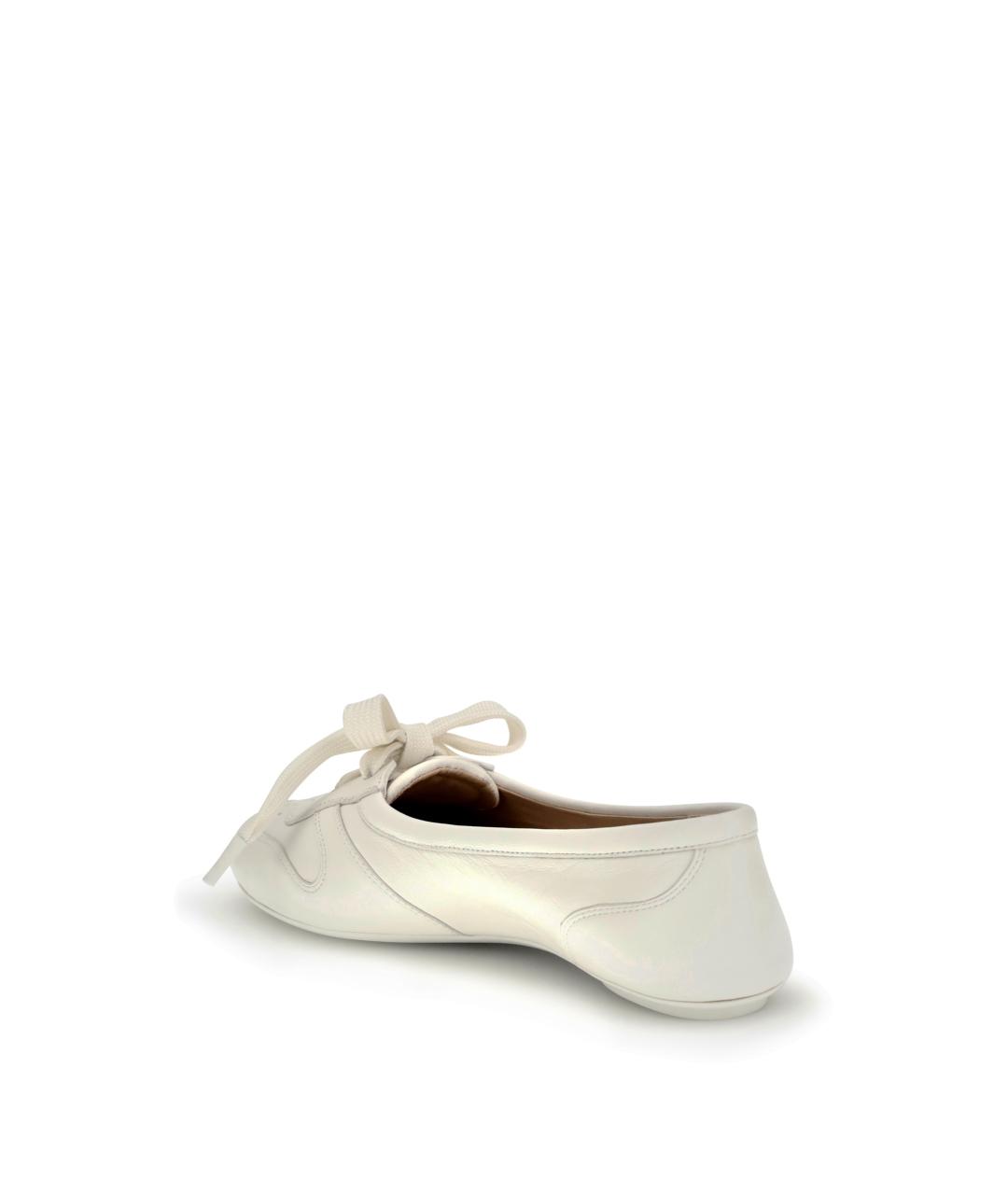 GIANVITO ROSSI Белые кожаные балетки, фото 3