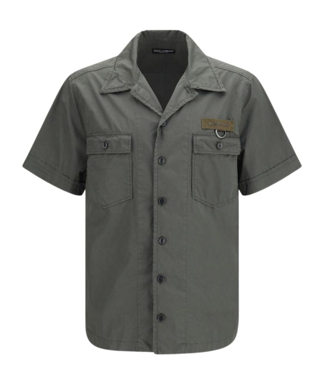 DOLCE&GABBANA Серая хлопковая кэжуал рубашка, фото 1
