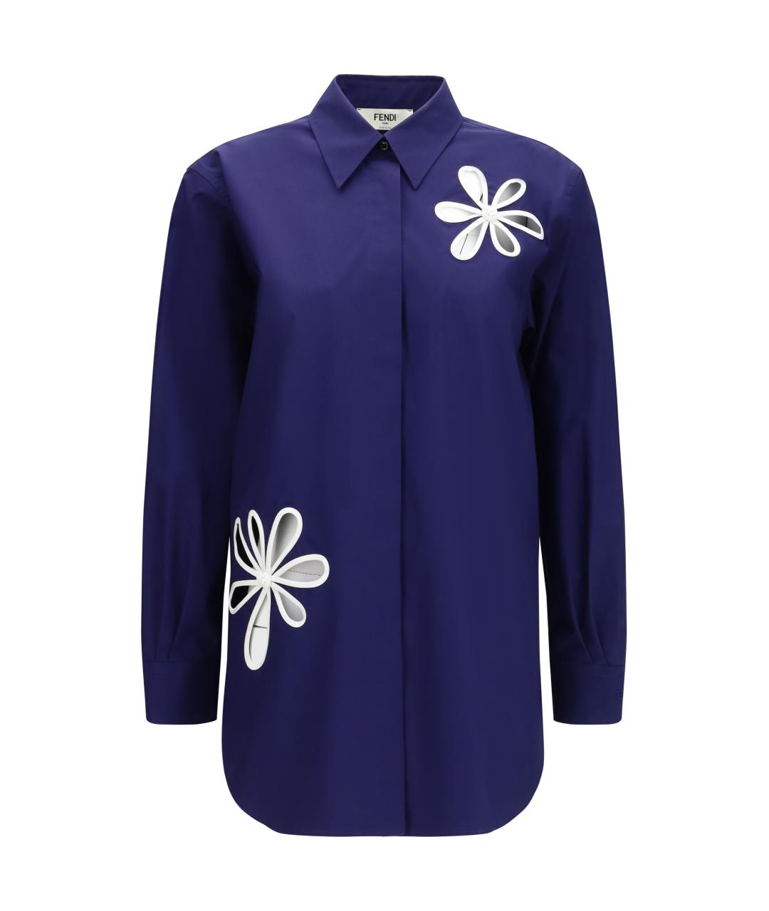 FENDI Синяя хлопковая рубашка, фото 1
