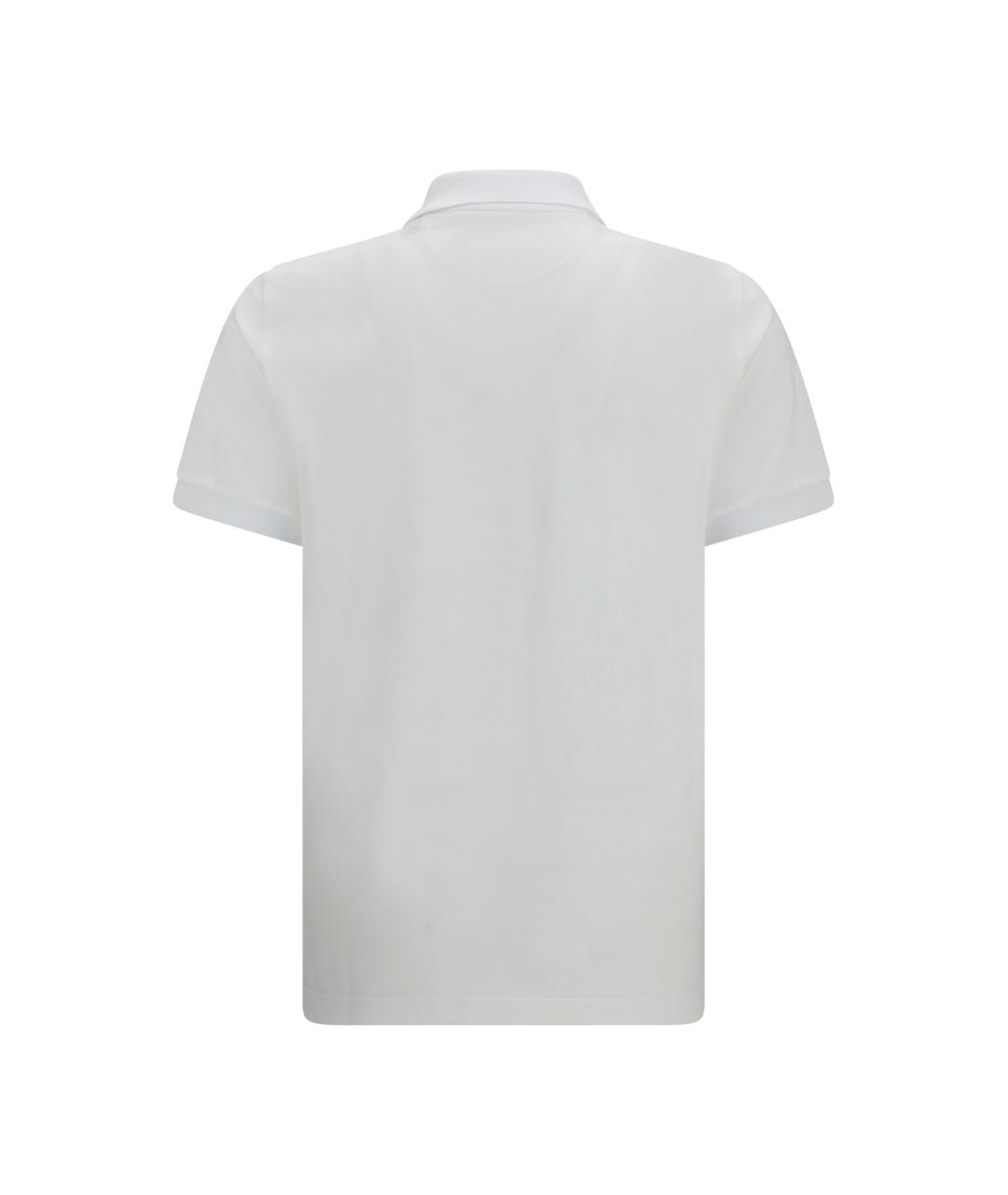 FENDI Белое хлопковое поло с коротким рукавом, фото 2