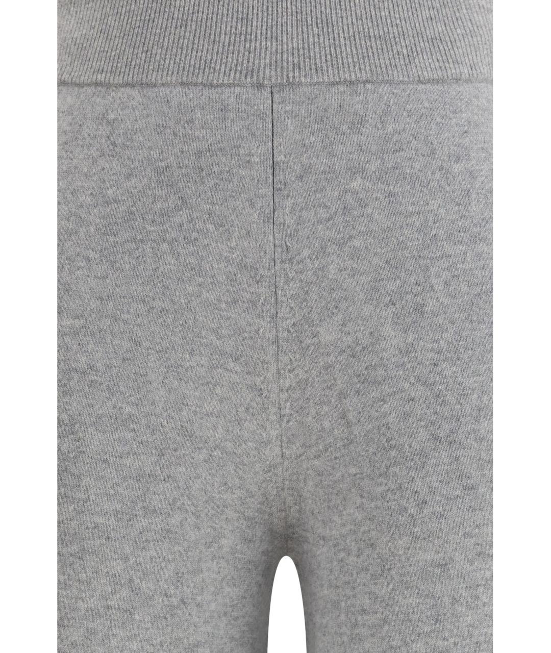 MAX MARA Серые кашемировые прямые брюки, фото 3