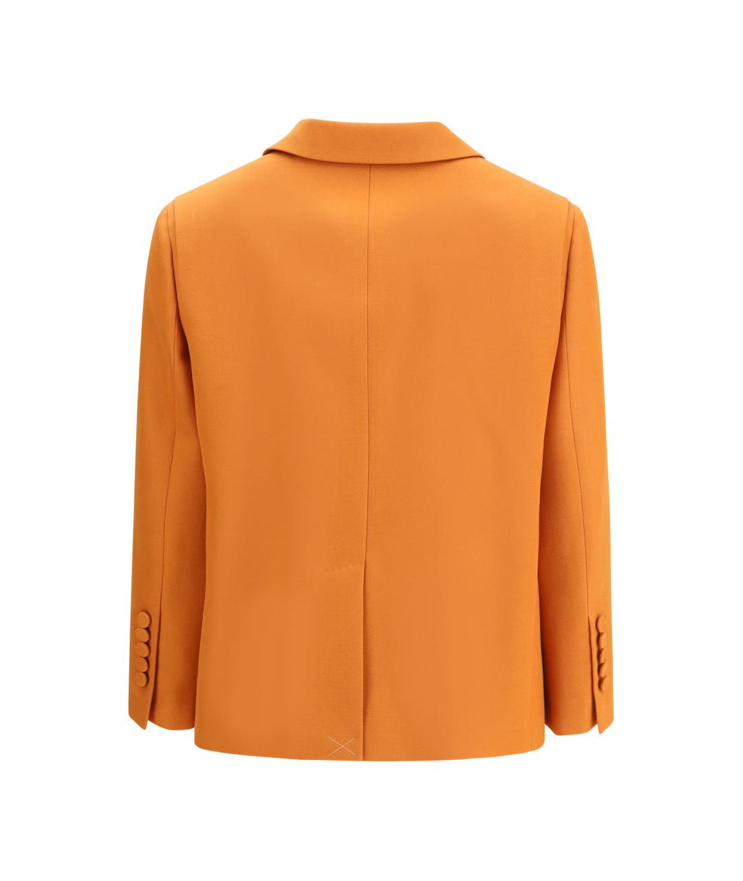 FENDI Оранжевый шерстяной жакет/пиджак, фото 2