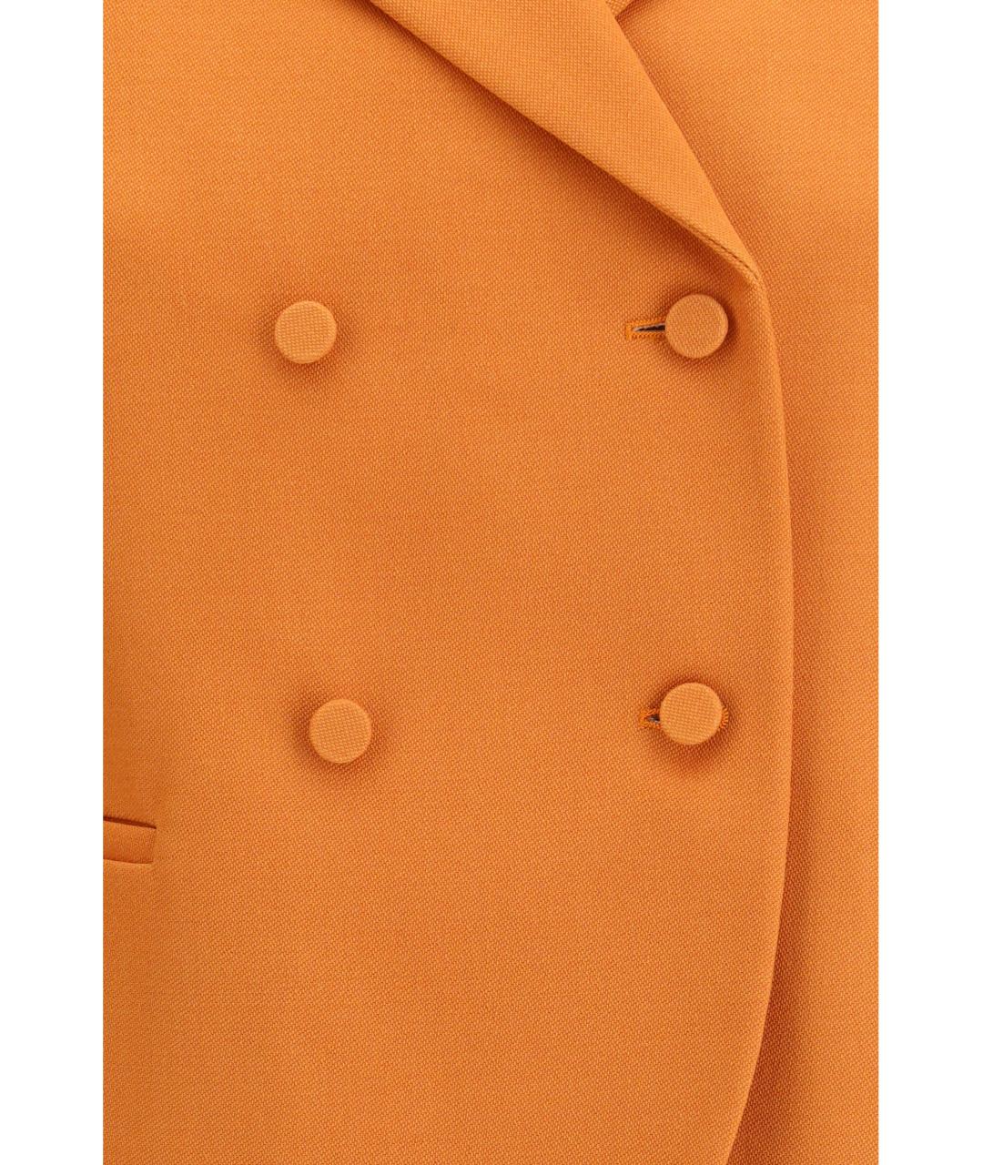 FENDI Оранжевый шерстяной жакет/пиджак, фото 3