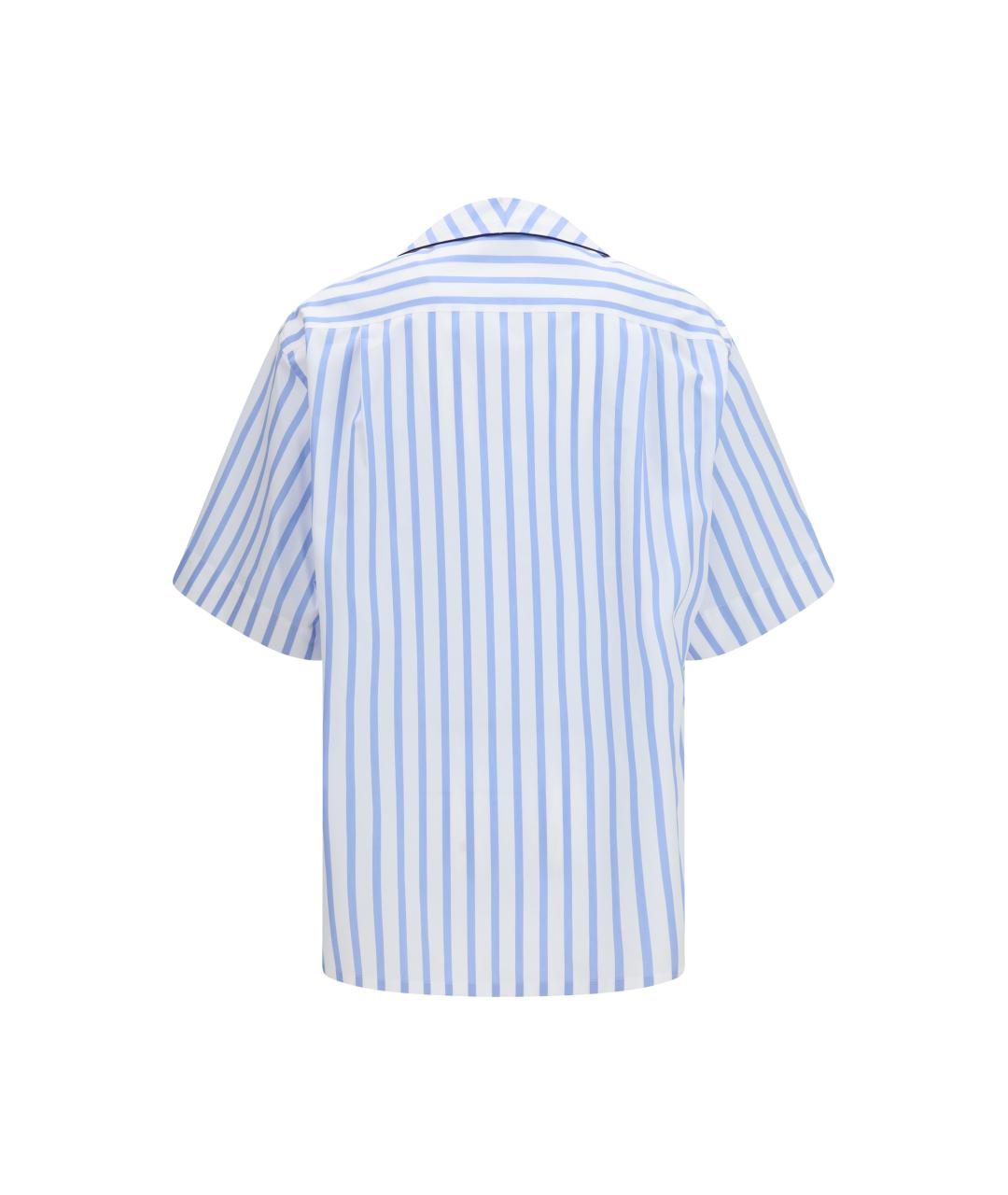 DOLCE&GABBANA Голубая хлопко-шелковая кэжуал рубашка, фото 2