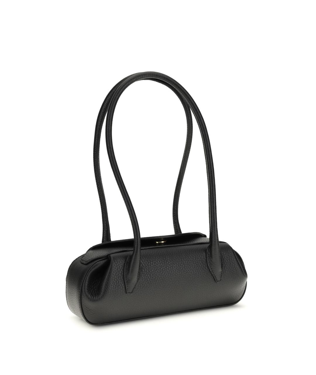 YUZEFI Черная кожаная сумка через плечо, фото 3