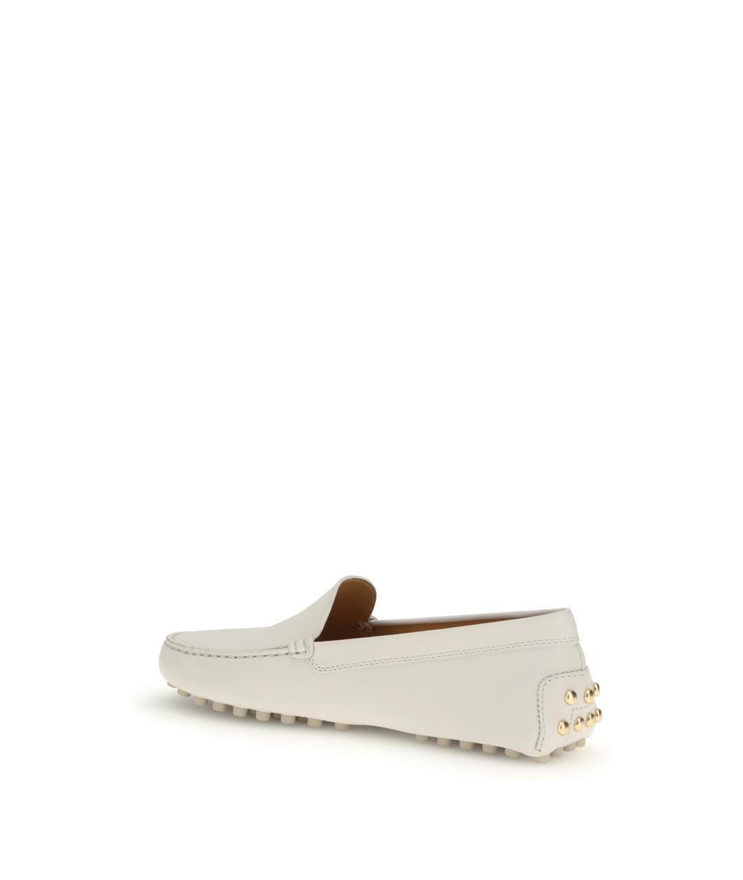 TOD'S Белые кожаные мокасины, фото 3