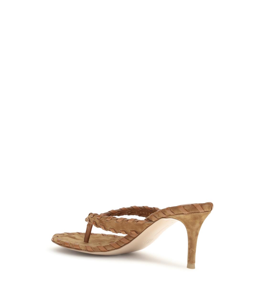 GIANVITO ROSSI Коричневые замшевые мюли, фото 3