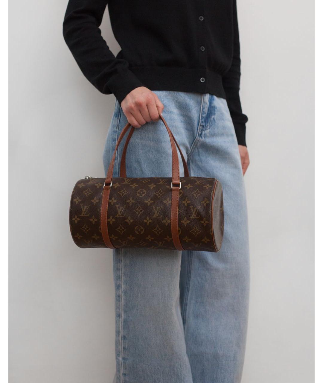 LOUIS VUITTON Коричневая сумка с короткими ручками, фото 4