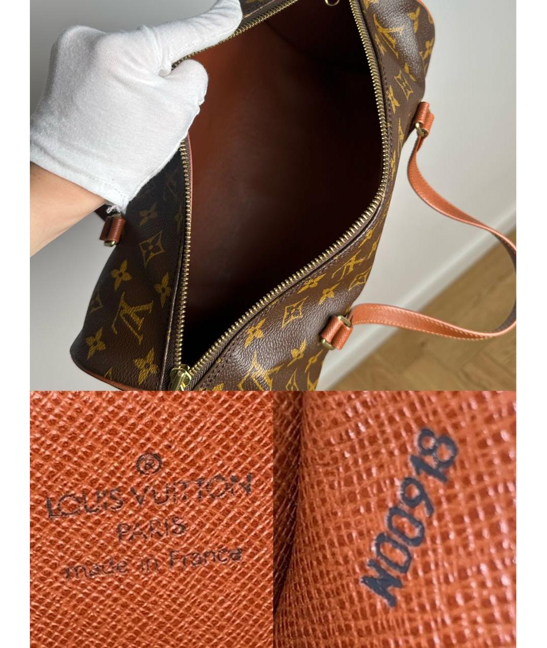 LOUIS VUITTON Коричневая сумка с короткими ручками, фото 7