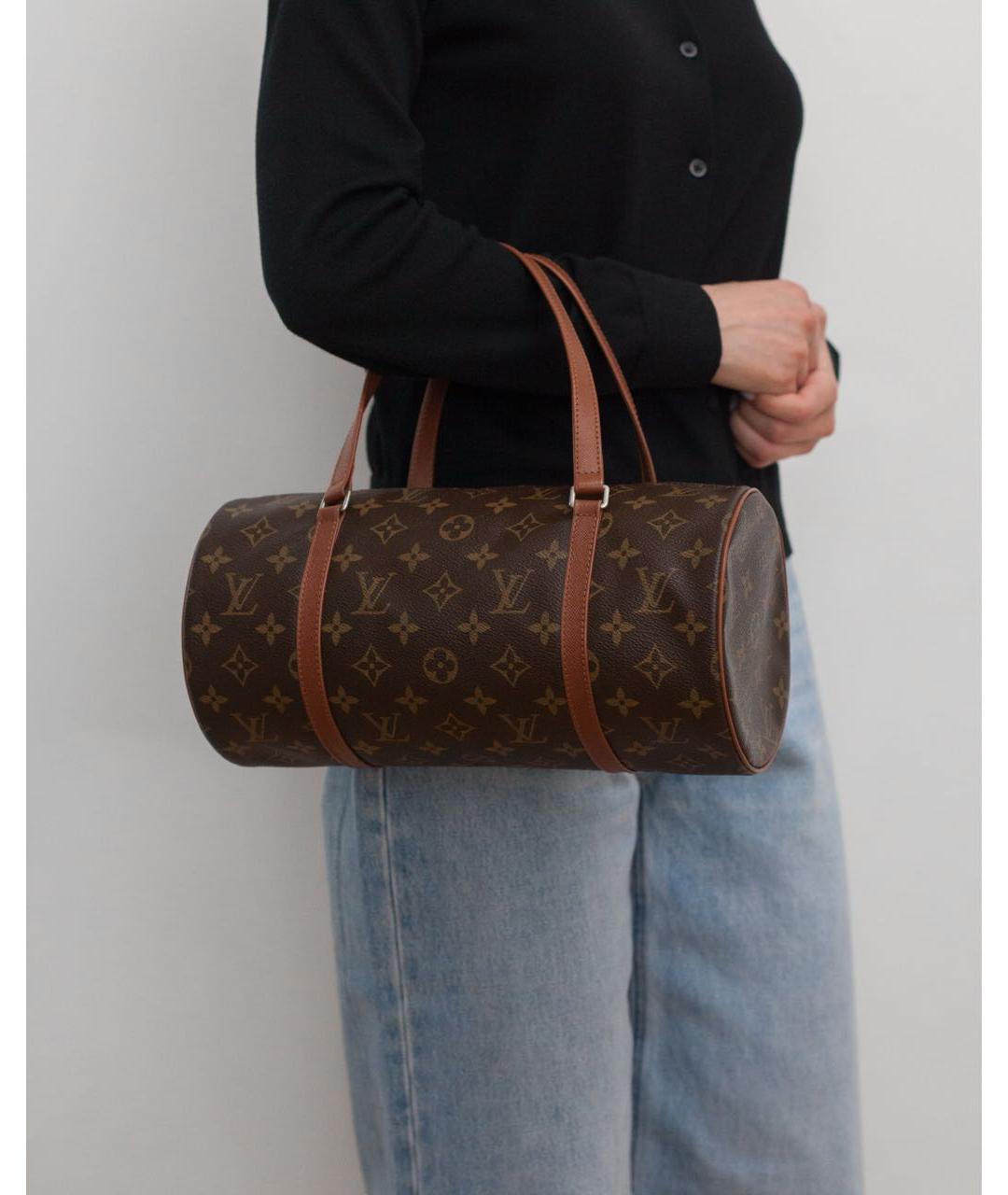 LOUIS VUITTON Коричневая сумка с короткими ручками, фото 2