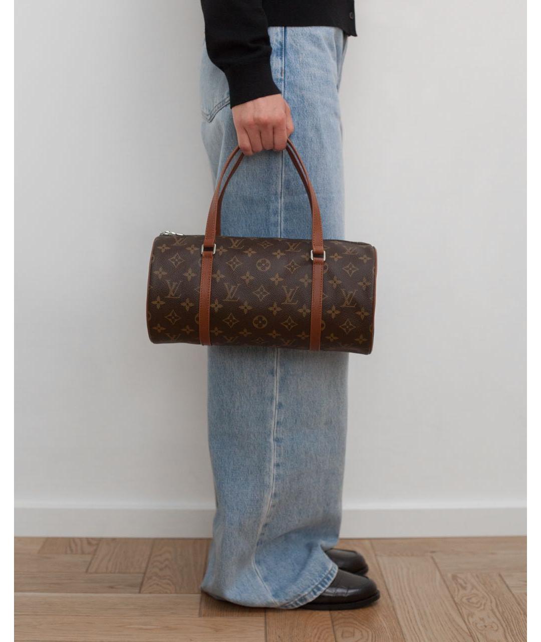 LOUIS VUITTON Коричневая сумка с короткими ручками, фото 3