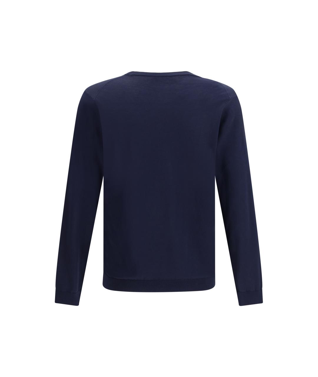 ROBERTO COLLINA Темно-синий хлопковый джемпер / свитер, фото 2