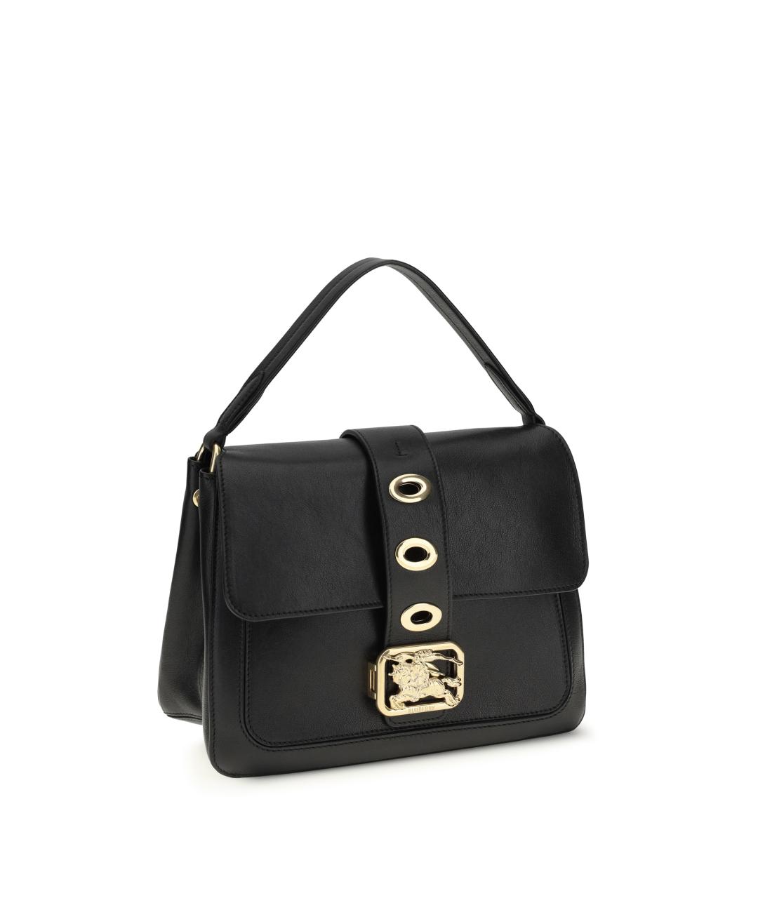 BURBERRY Черная кожаная сумка через плечо, фото 2