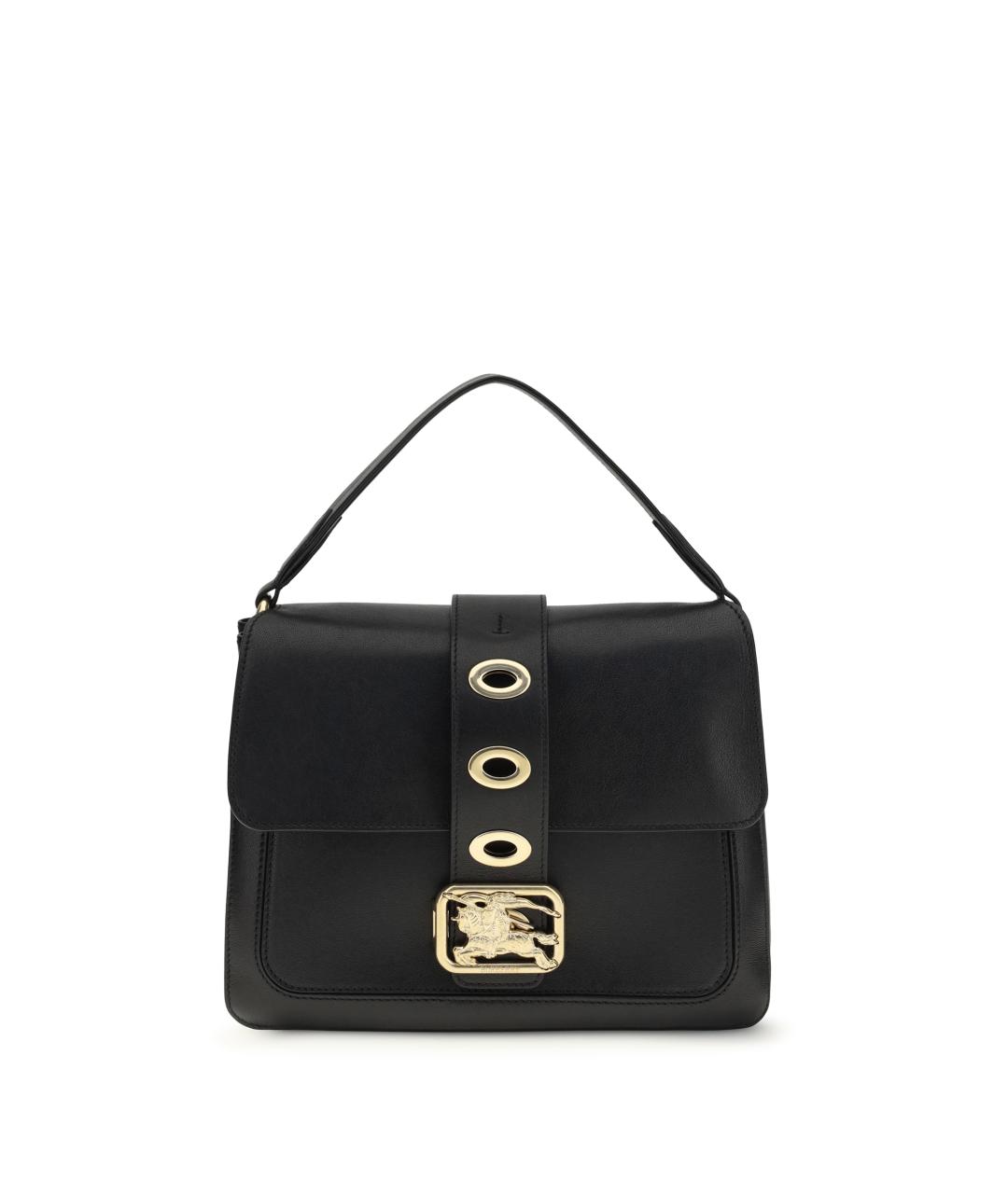 BURBERRY Черная кожаная сумка через плечо, фото 1