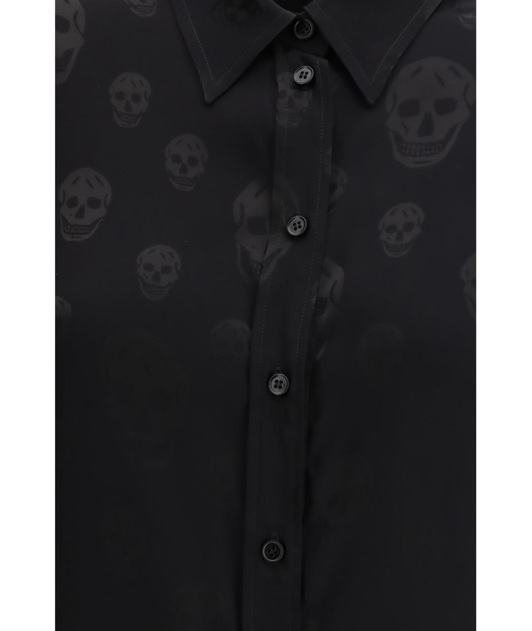 ALEXANDER MCQUEEN Черная вискозная рубашка, фото 3