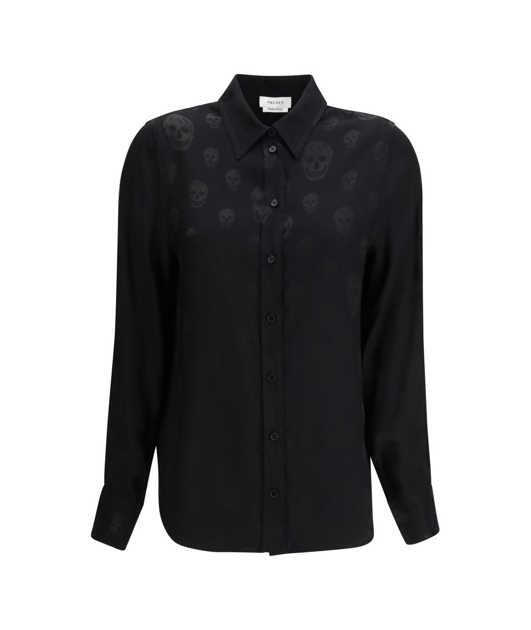 ALEXANDER MCQUEEN Черная вискозная рубашка, фото 1