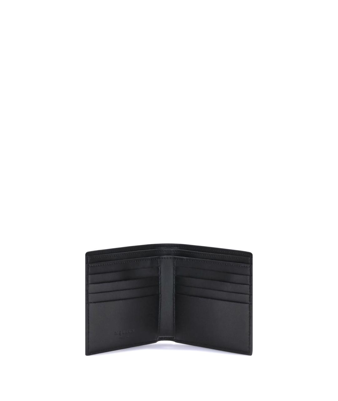 ALEXANDER MCQUEEN Черный кожаный кошелек, фото 3