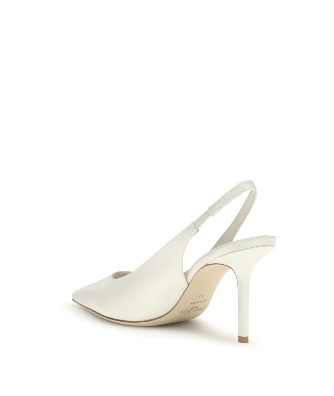 JIMMY CHOO Белые текстильные туфли, фото 3