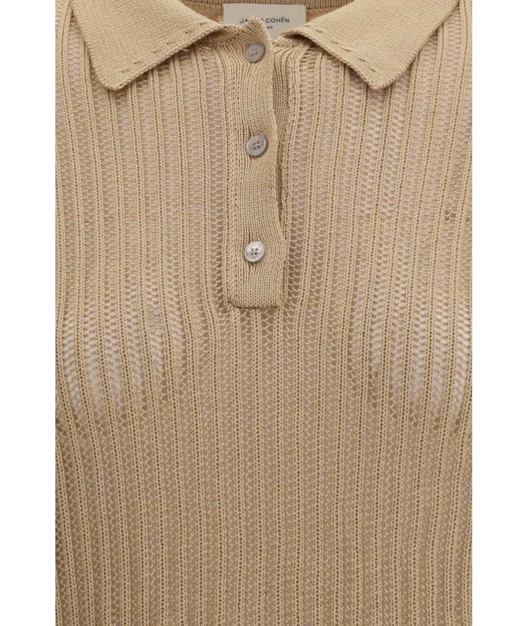 JACOB COHEN Бежевая хлопковая футболка, фото 3