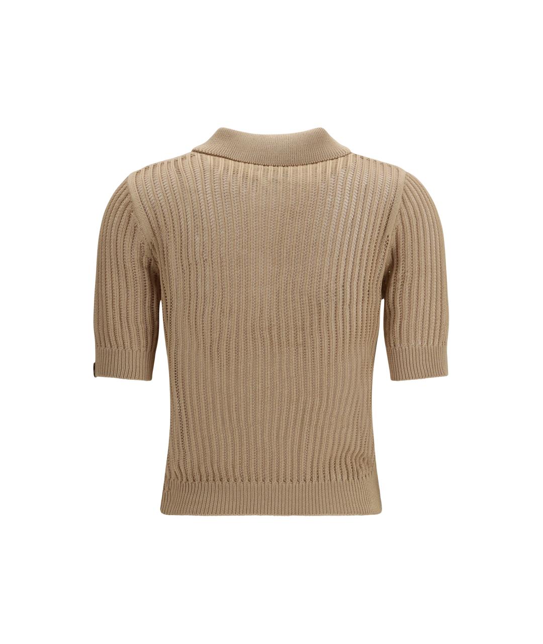 JACOB COHEN Бежевая хлопковая футболка, фото 2