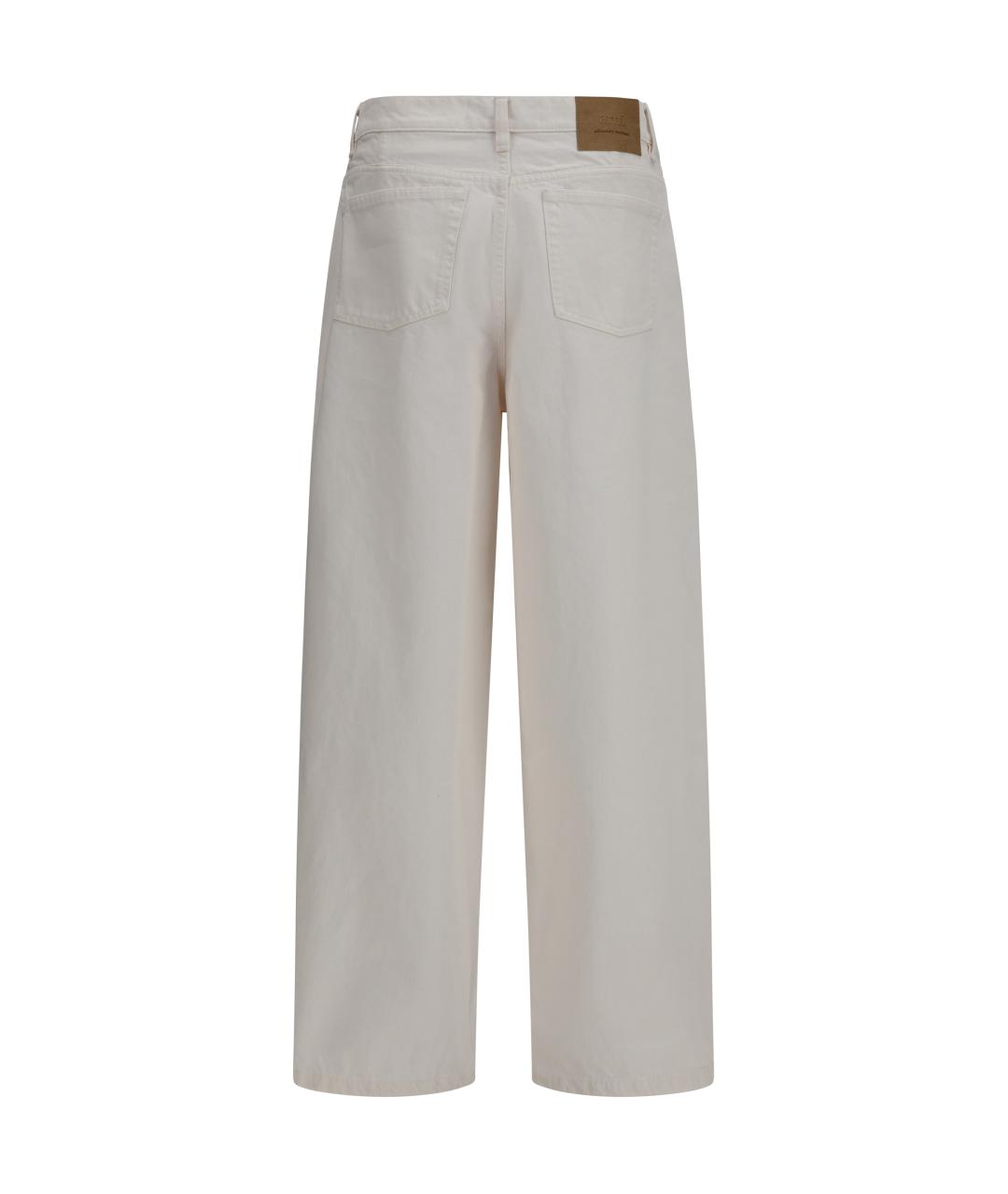 Ami Paris Белые хлопковые прямые джинсы, фото 2