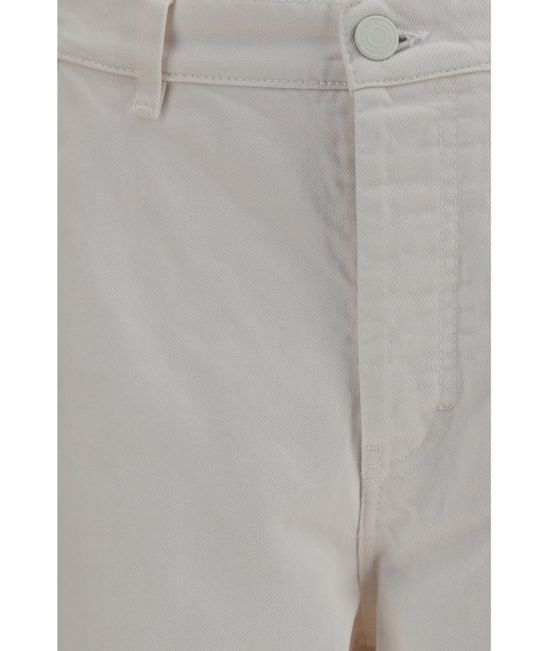 Ami Paris Белые хлопковые прямые джинсы, фото 3