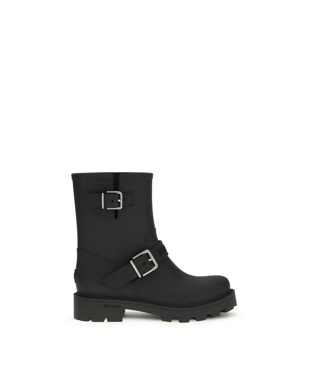 JIMMY CHOO Черные синтетические сапоги, фото 1