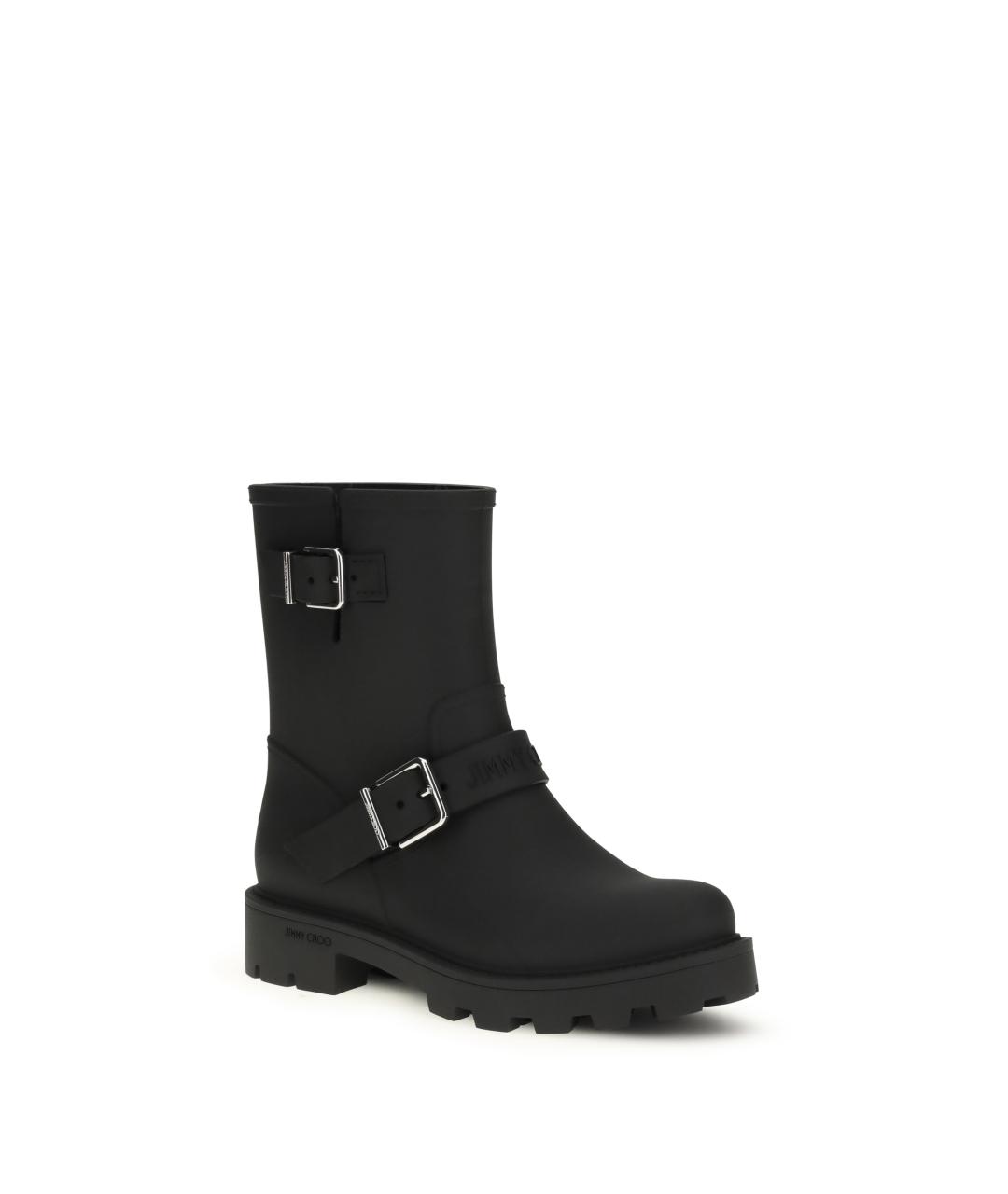 JIMMY CHOO Черные синтетические сапоги, фото 2