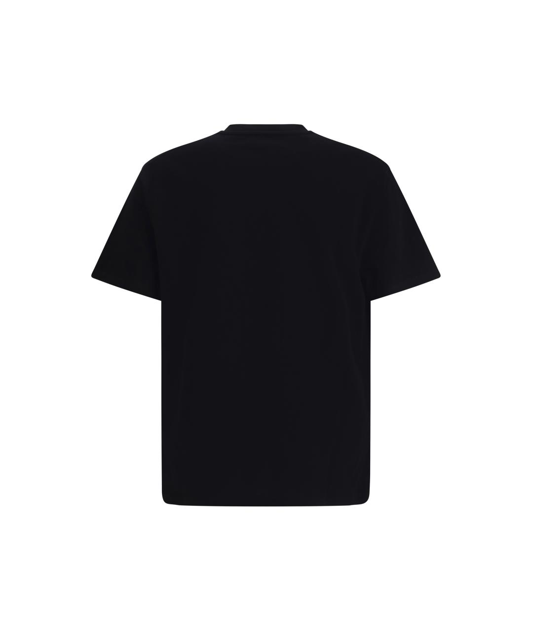 JIL SANDER Черная хлопковая футболка, фото 2