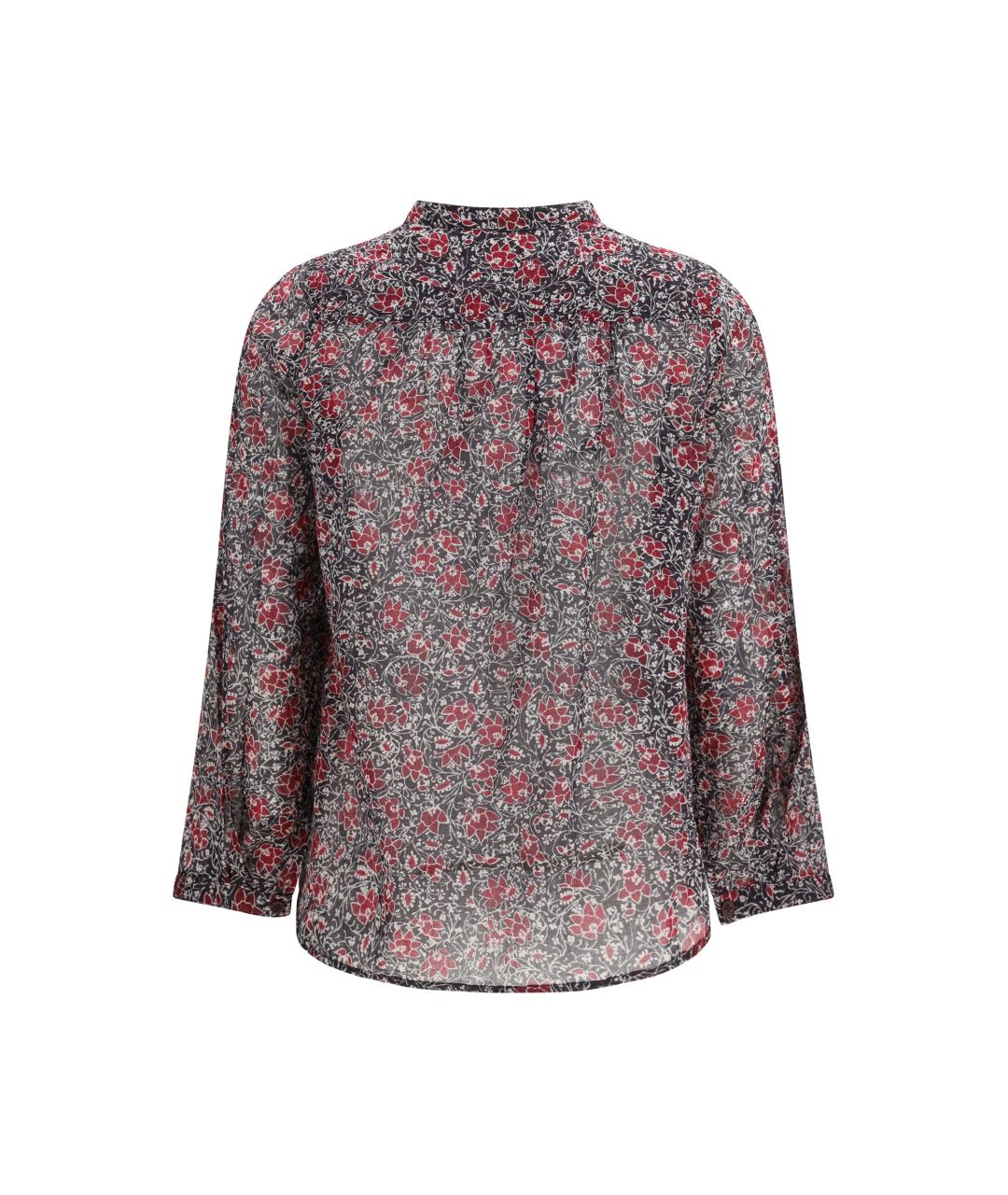 ISABEL MARANT ETOILE Бордовая хлопковая рубашка, фото 2