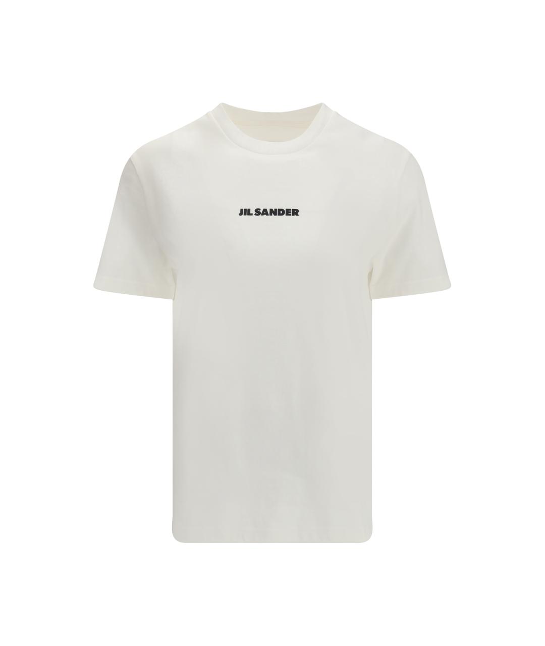 JIL SANDER Белая хлопковая футболка, фото 4
