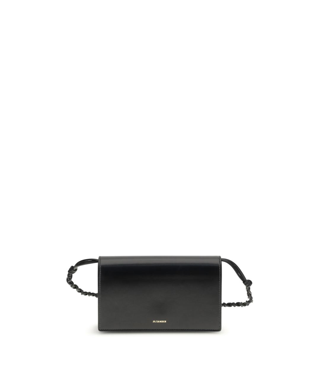 JIL SANDER Черный кожаный кошелек, фото 1