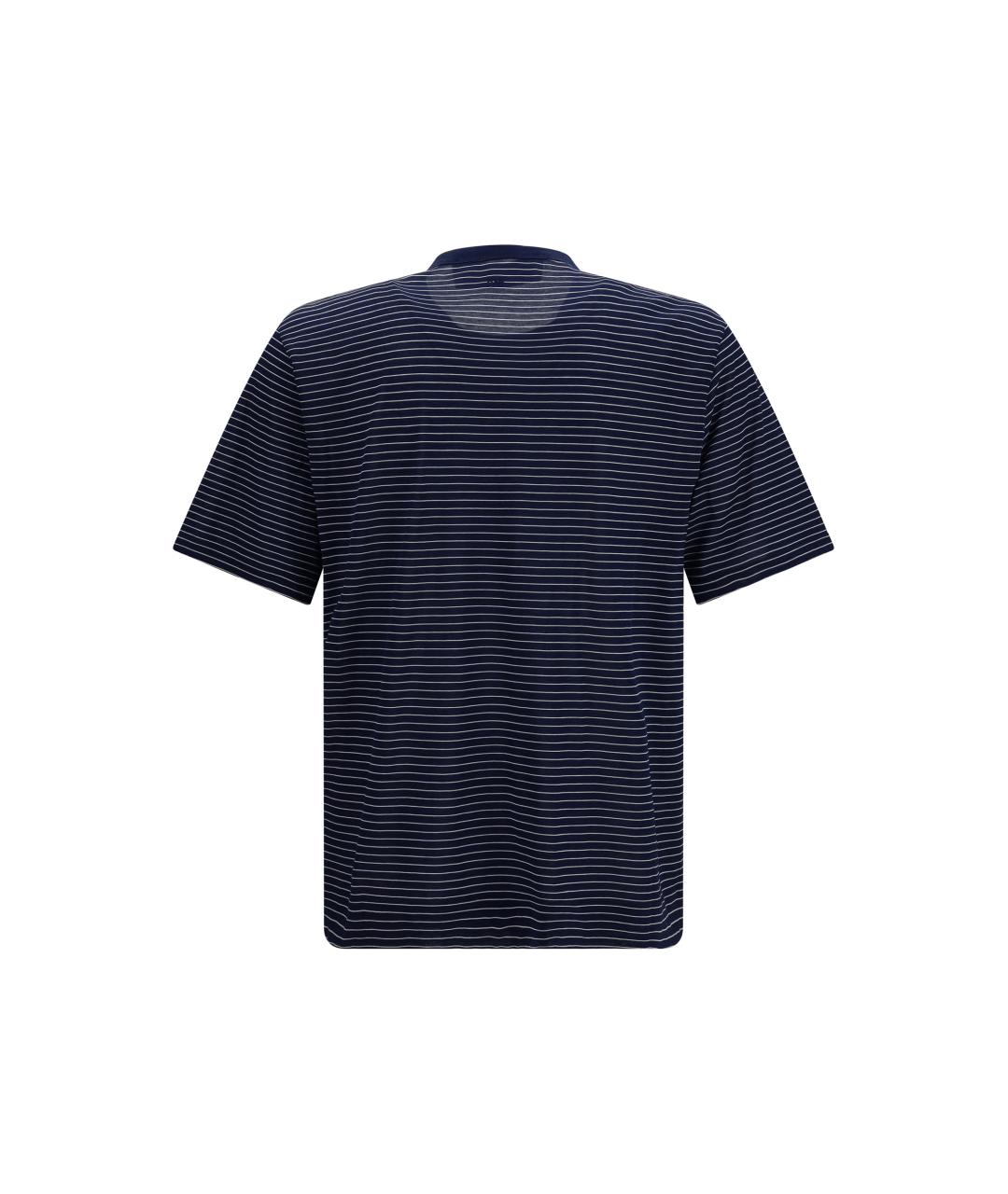 Ami Paris Темно-синяя хлопковая футболка, фото 2