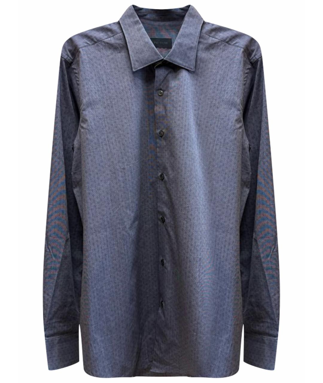 PAL ZILERI Синяя хлопковая классическая рубашка, фото 1