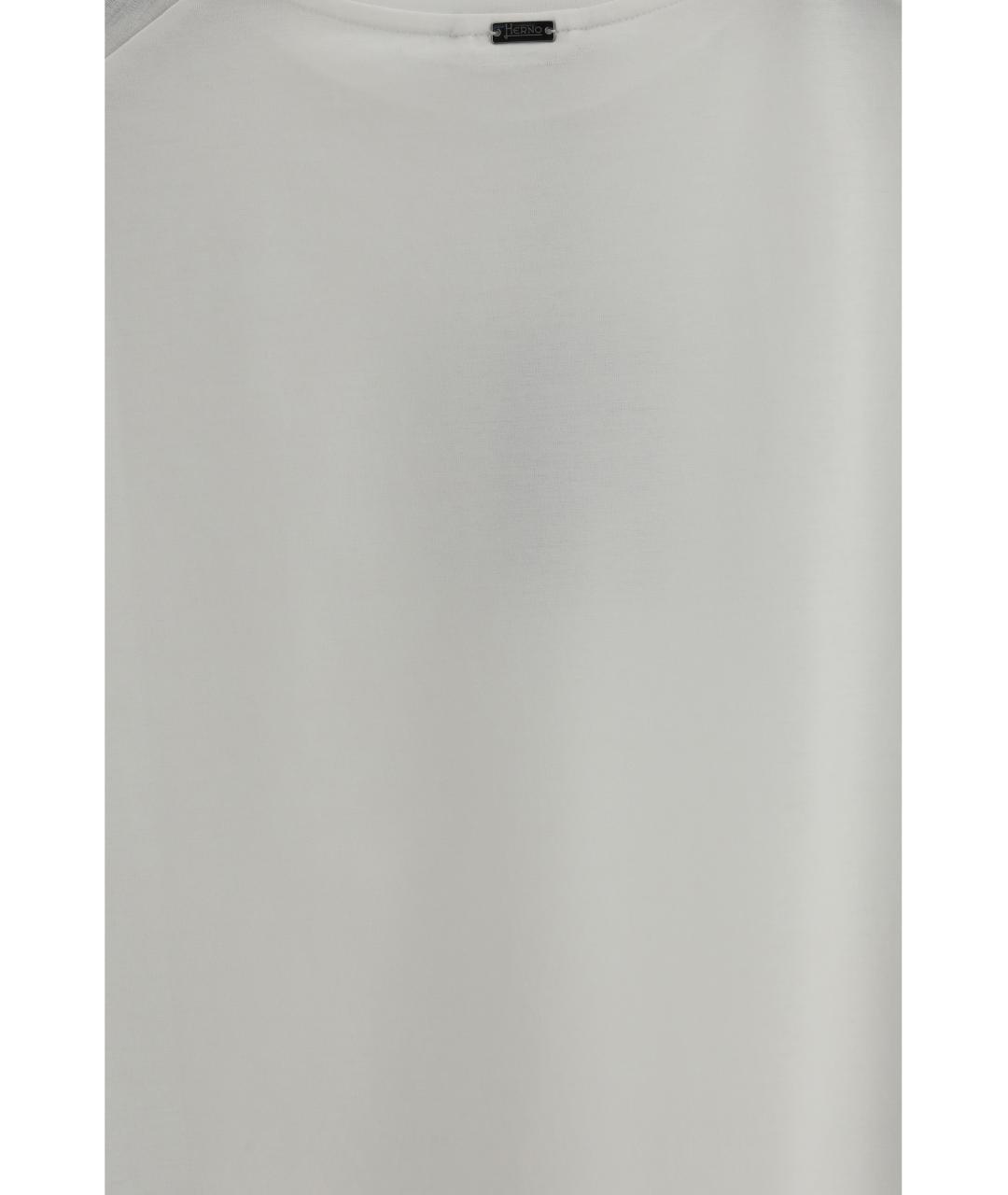 HERNO Белая хлопковая футболка, фото 3