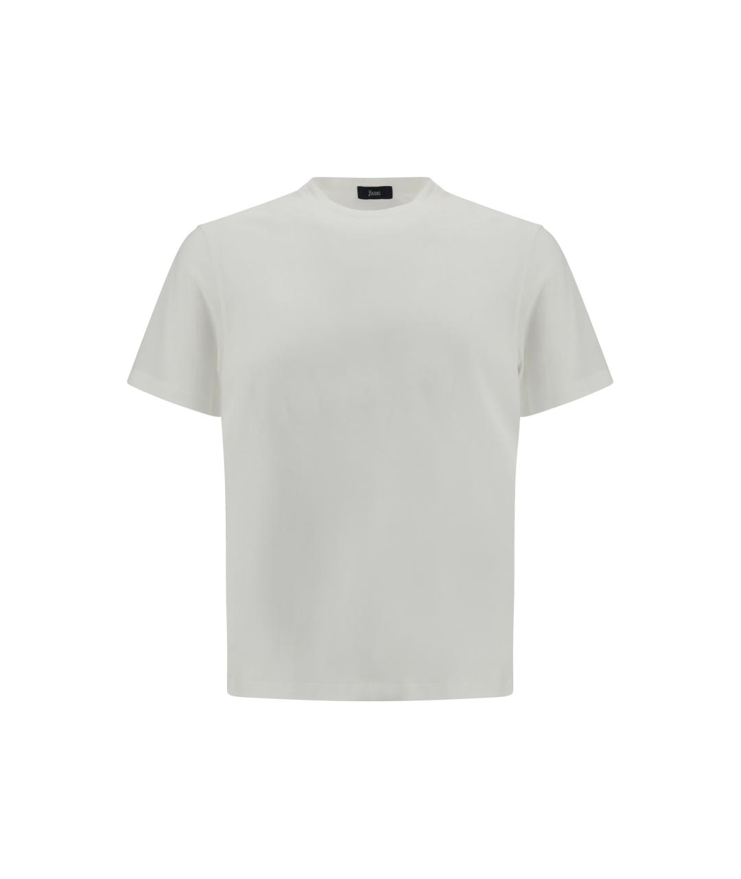 HERNO Белая хлопковая футболка, фото 4