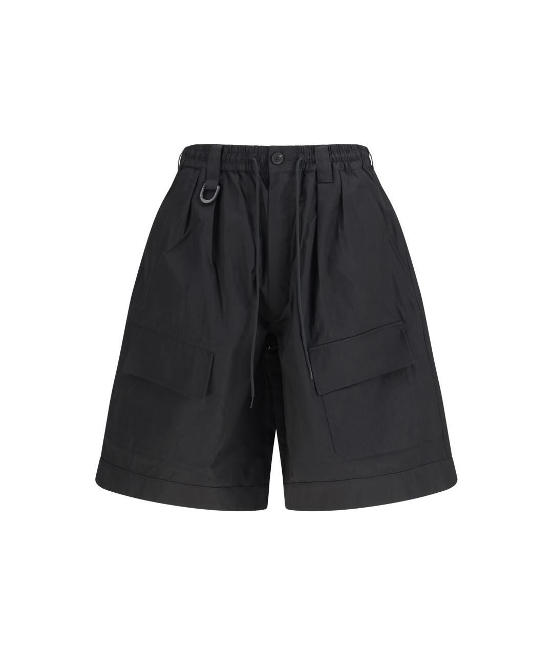 Y-3 Черные хлопковые шорты, фото 1