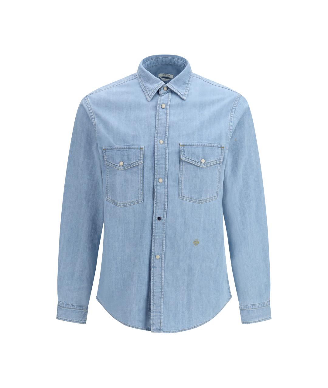 JACOB COHEN Голубая хлопковая кэжуал рубашка, фото 1